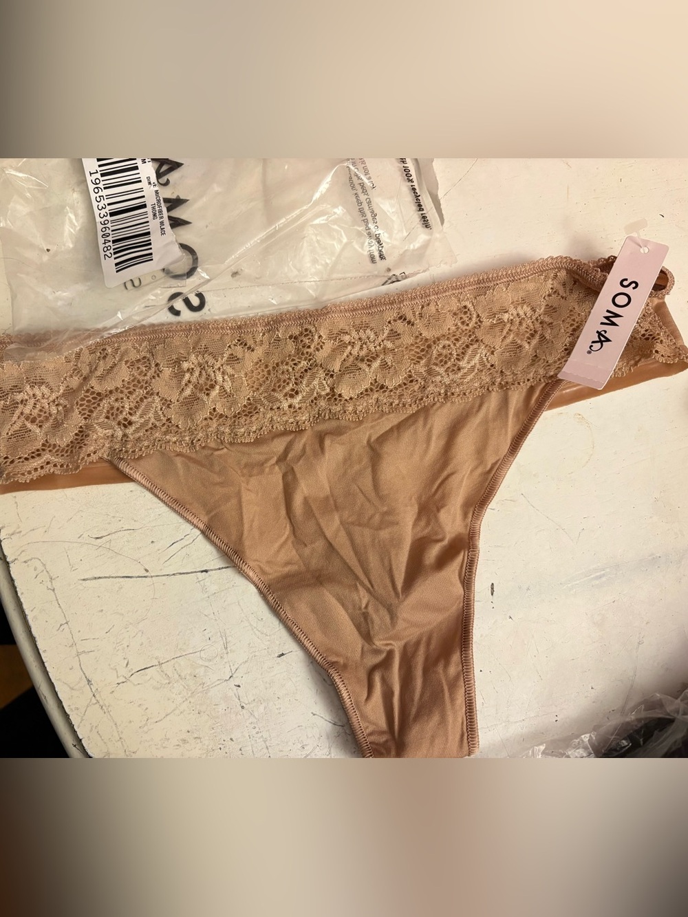 Soma Lace Trim Nude Bikini Brief